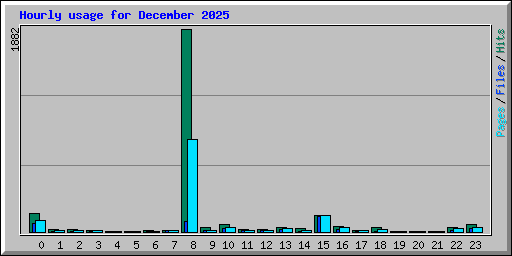 Hourly usage for December 2025